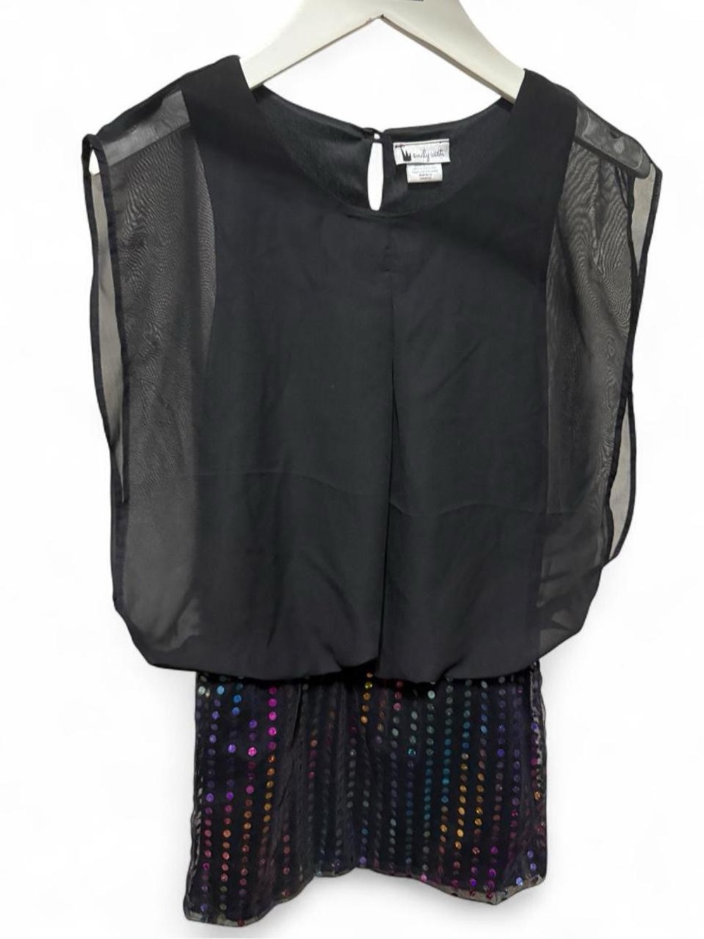 emily west Black Sparkly Dress for Kids